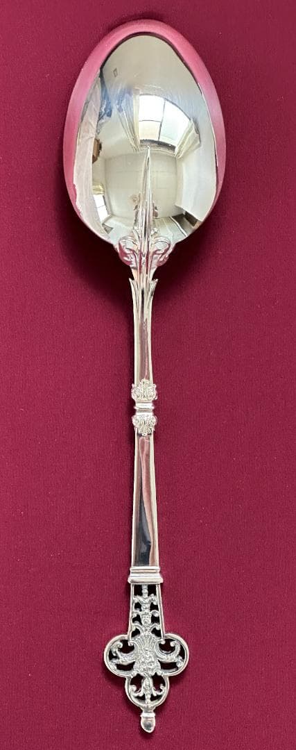 参考90万円 クリストフル ルネッサンス スターリングシルバーサービングスプーン