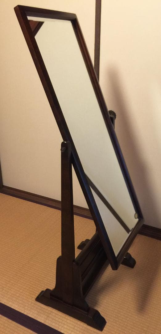 (極美品）北海道民芸家具 姿見 スタンドミラー 鏡