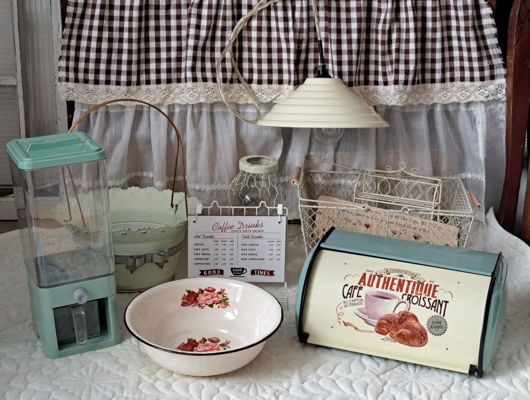 アイアン　ホーロー　シャビー雑貨　ペンダントライト他　お纏め11点　新品〜中古