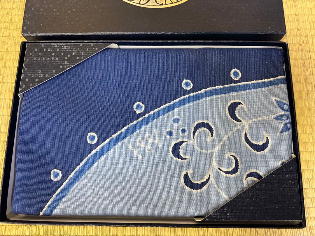 美讚靑彣 綿貫宏介識 無汸庵 藍染 テーブルクロス