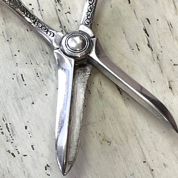 アンティーク　葡萄用ハサミ　グレープシザー　シルバー　装飾