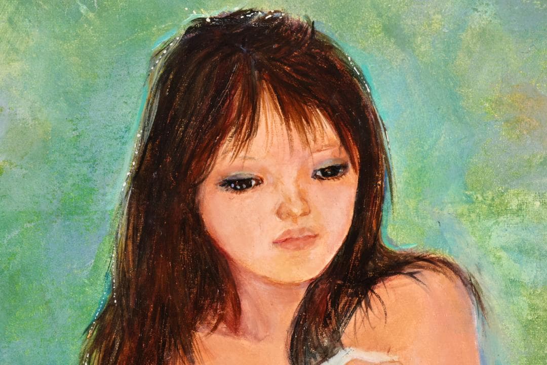 真作】 斉藤薫代 「 花の時 」 油彩 F6号 一枚の絵取扱 BK059 - メルカリ