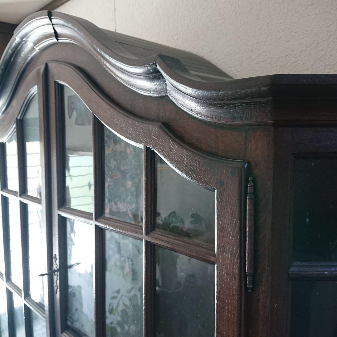 アンティーク家具 カップボード 本棚 キャビネット