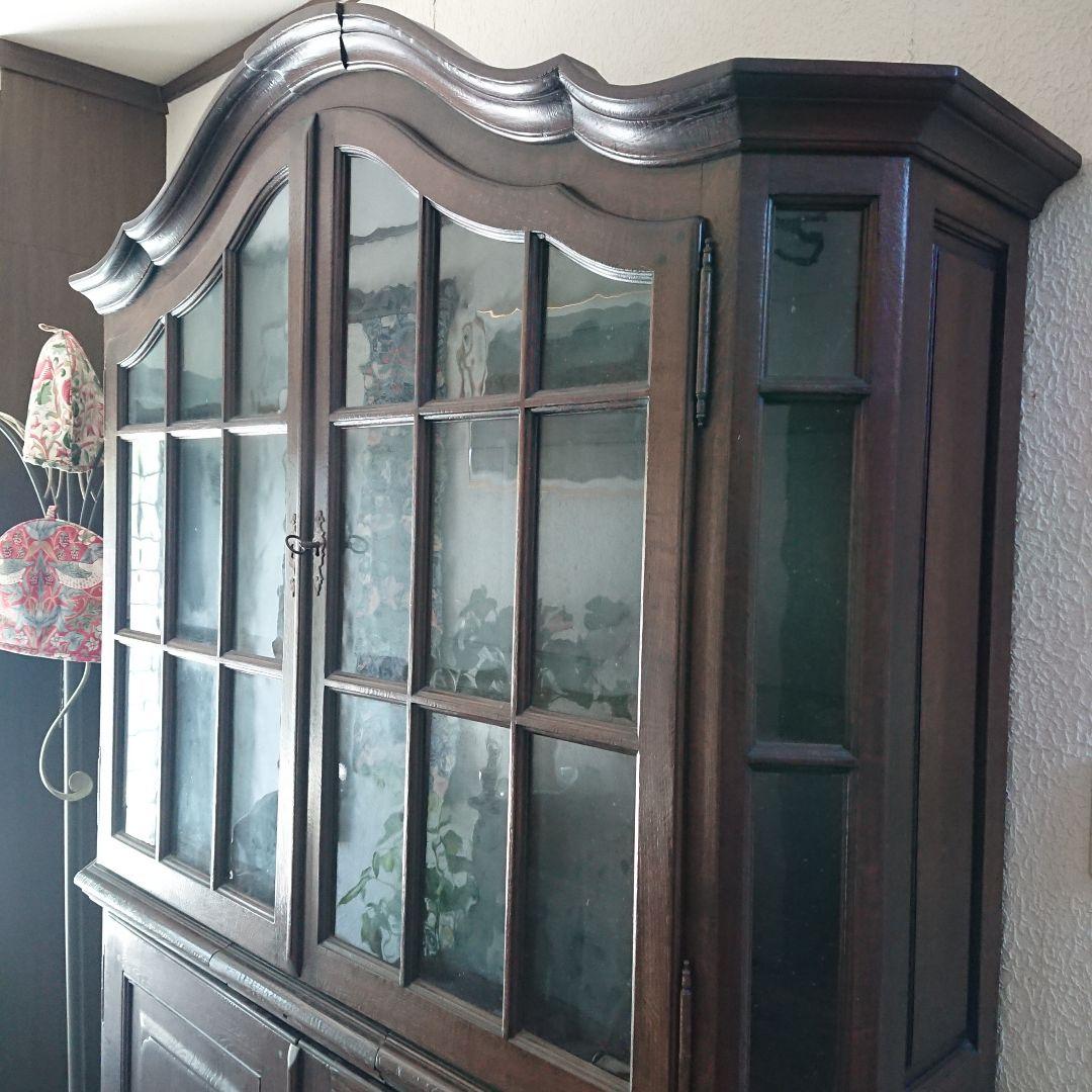 アンティーク家具 カップボード 本棚 キャビネット