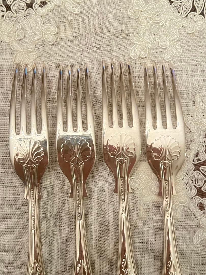 【Cooper Ludlam】キングスパターンデザートカトラリーシルバー製8点