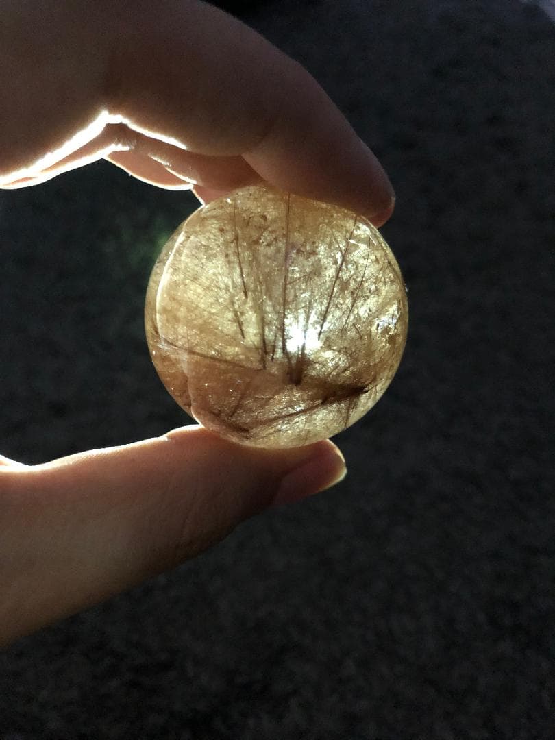 天然石 ルチルクォーツ スフィア 丸玉 43mm