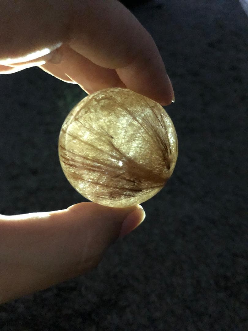 天然石 ルチルクォーツ スフィア 丸玉 43mm