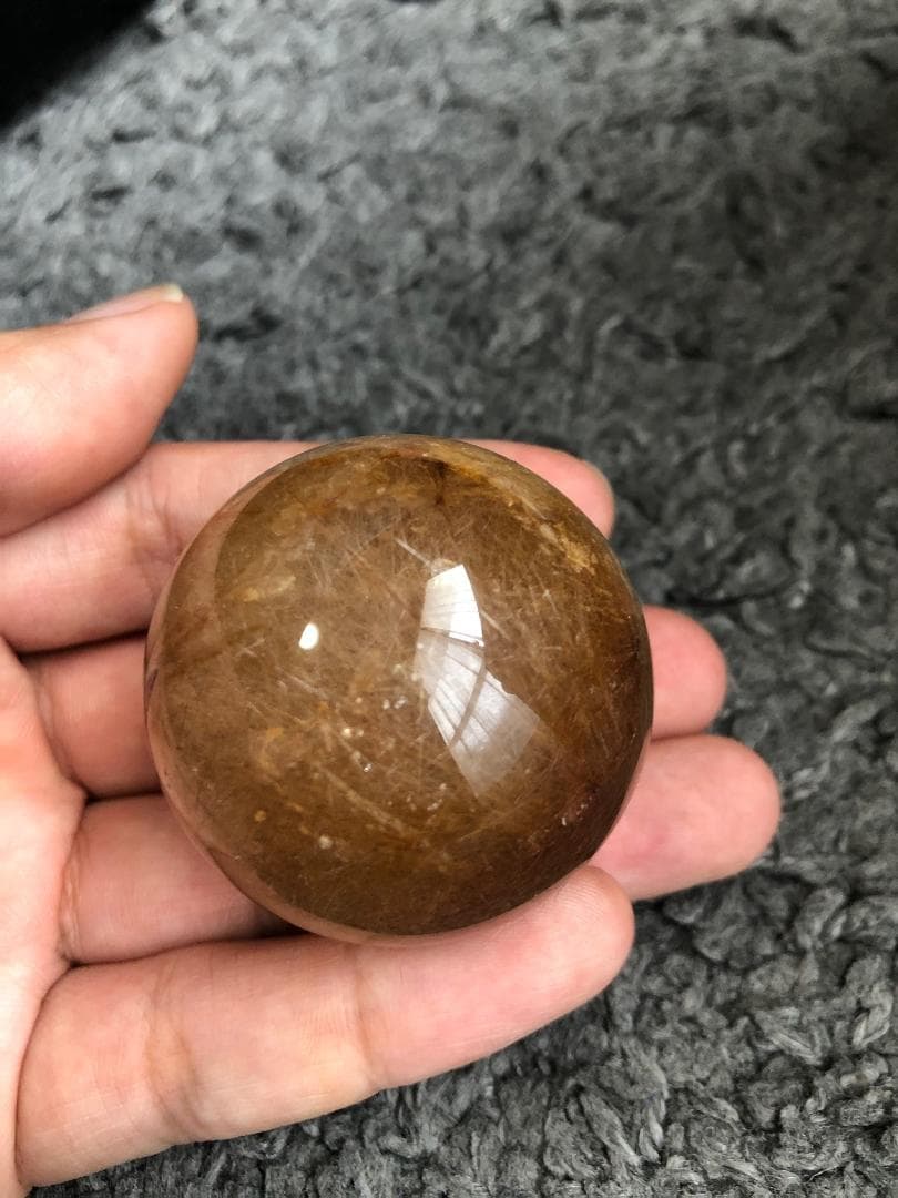 天然石 ルチルクォーツ スフィア 丸玉 43mm