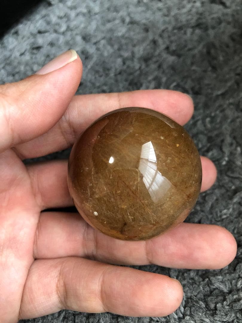 天然石 ルチルクォーツ スフィア 丸玉 43mm