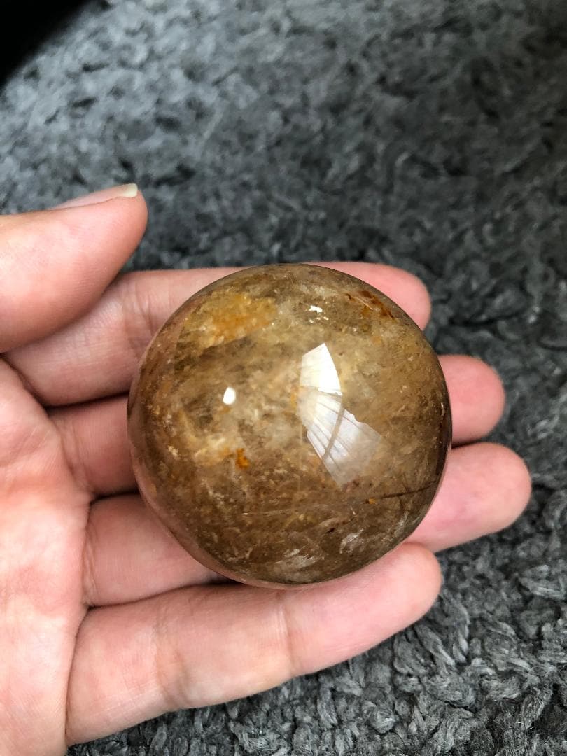 天然石 ルチルクォーツ スフィア 丸玉 43mm