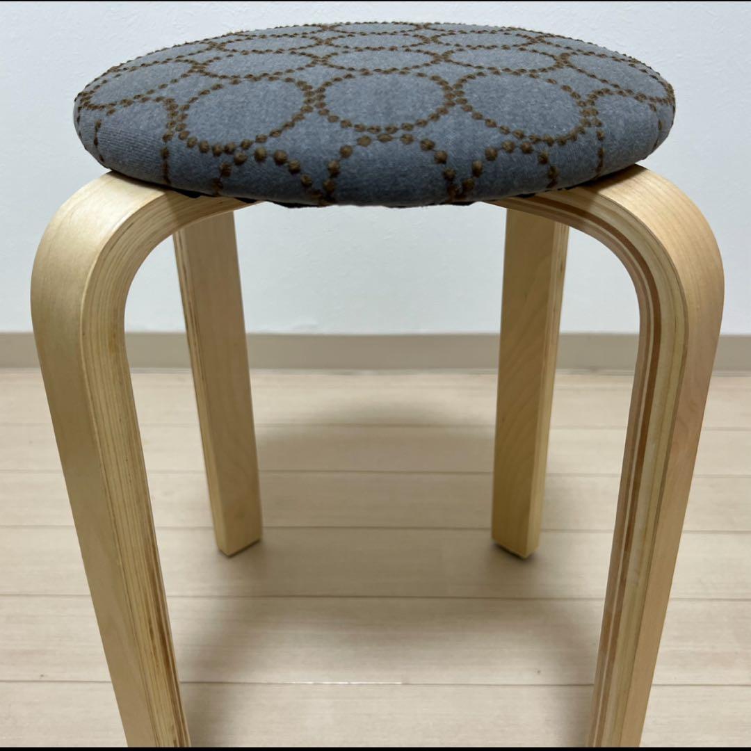 ミナペルホネン スツール タンバリン 丸椅子 【グレー/イエロー】 スタッキング