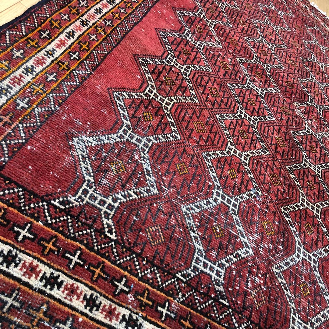 ペルシャ絨毯 ヴィンテージラグ 206×122cm 手織り オールドpersia