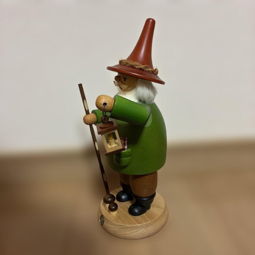 ドイツ　ミューラー工房　Muller 木製お香けむり出し人形