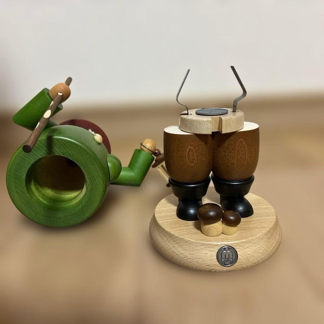 ドイツ　ミューラー工房　Muller 木製お香けむり出し人形