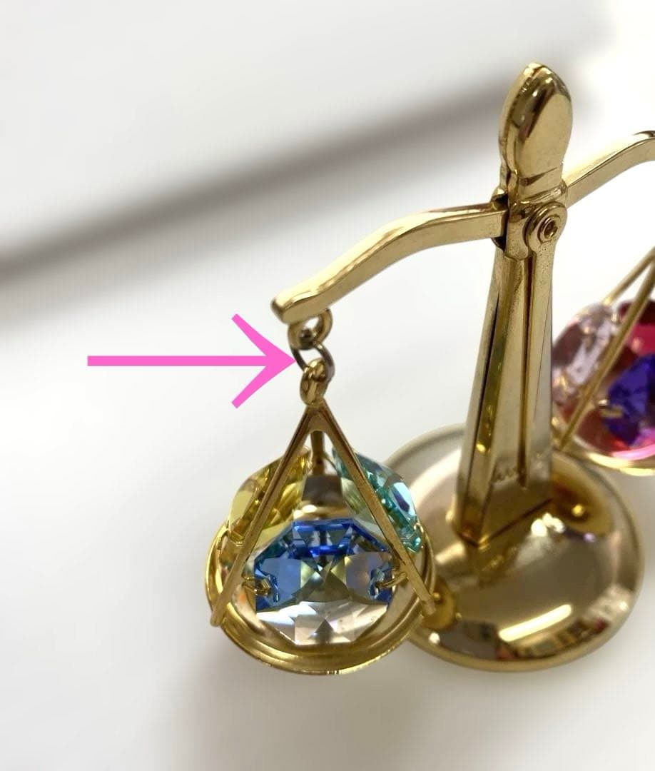 スワロフスキー 天秤 置物 インテリア オブジェ 飾り 公平 正義