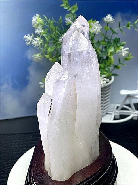 超強いパワーヒマラヤ産(藍針入り)天然水晶クラスターB89B6/330B48C