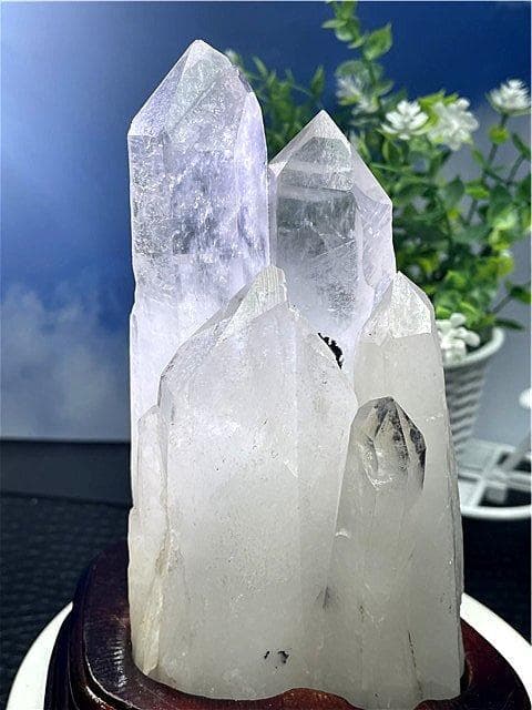 超強いパワーヒマラヤ産(藍針入り)天然水晶クラスターB89B6/330B48C