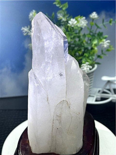 超強いパワーヒマラヤ産(藍針入り)天然水晶クラスターB89B6/330B48C