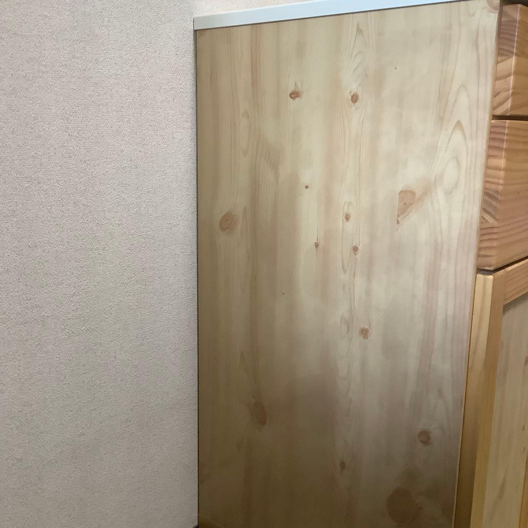 キム 日本製　のだ工芸　無垢パイン材使用　キッチンワゴン　黄色いタイル