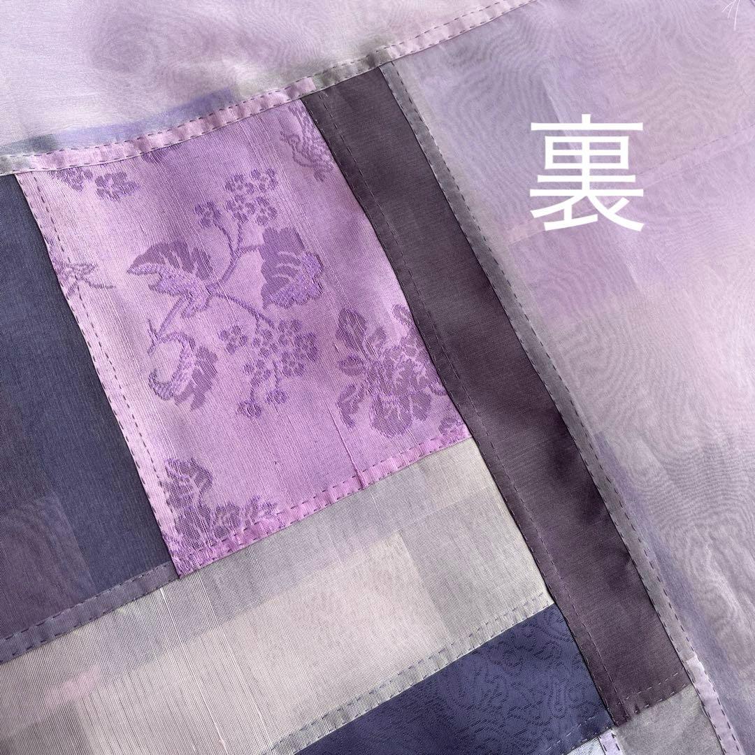 薄絹のタペストリー・薄紫　韓国ポジャギ　ハンドメイド