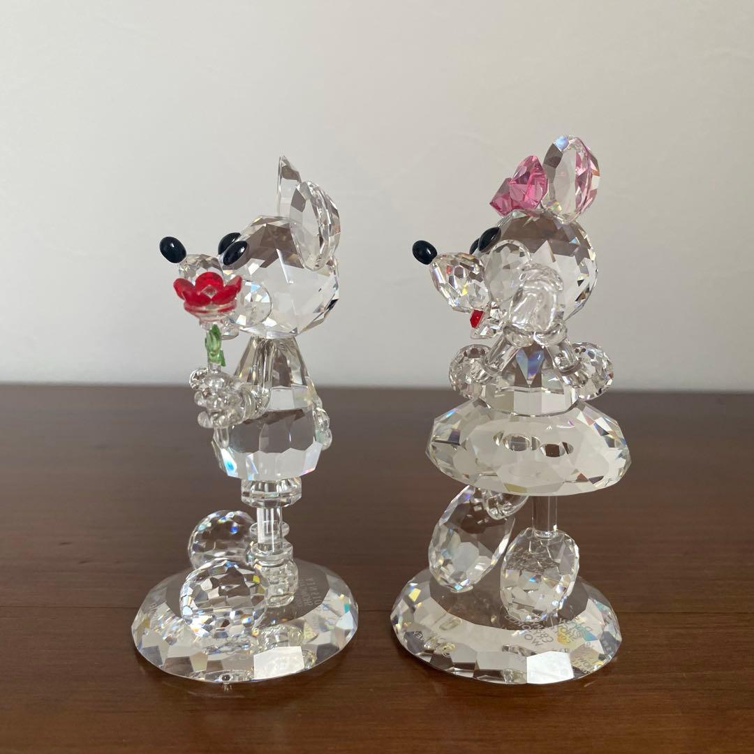 ディズニーショーケース クリスタルワールド ミッキー&ミニー 置物