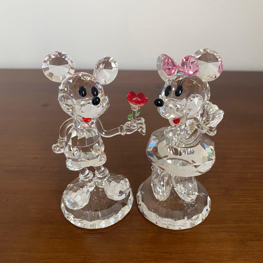 ディズニーショーケース クリスタルワールド ミッキー&ミニー 置物