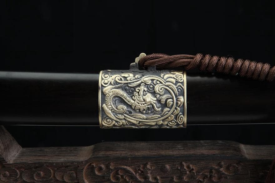 26寸銅装鋒鋼超鏡面武士刀『鏡面紅武士』 古兵器 武具 刀装具 日本刀