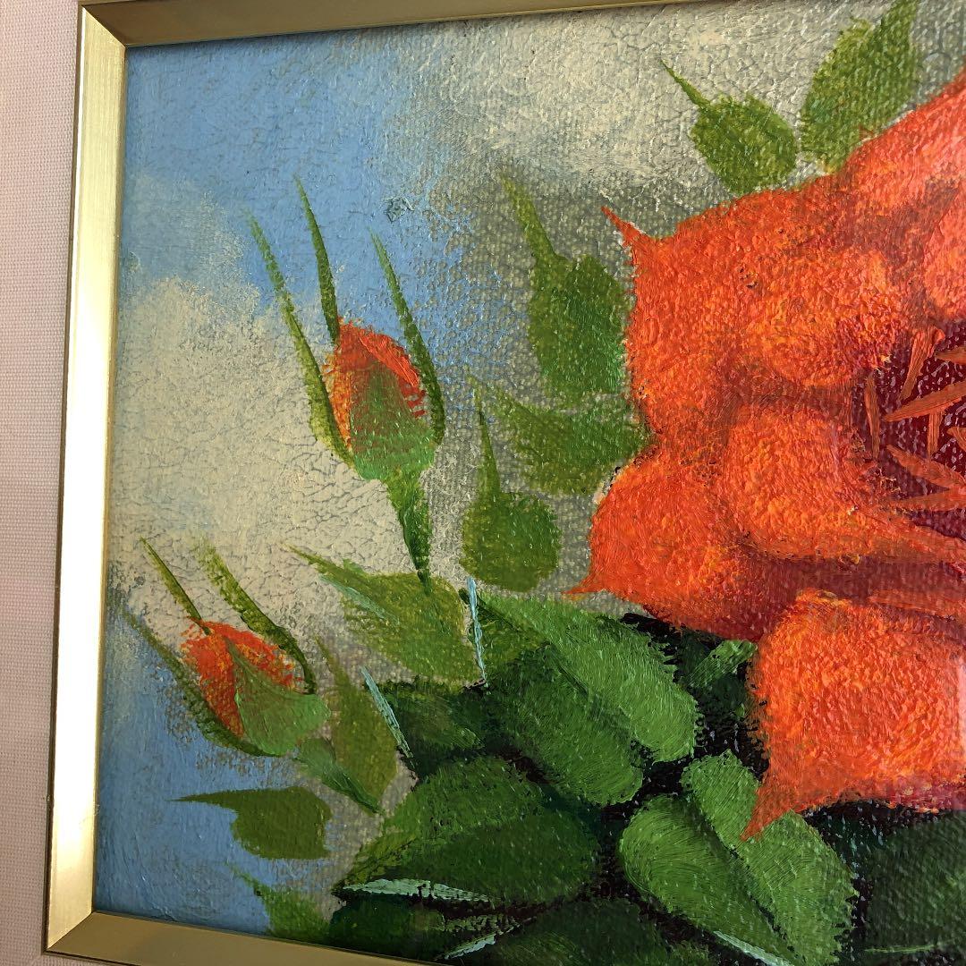 杉浦ミカ 油絵 油彩 絵画 薔薇 バラの絵 花の絵 - メルカリ