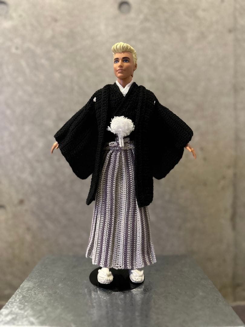 結婚式 和装バービー Handmade Wedding Kimono Dolls