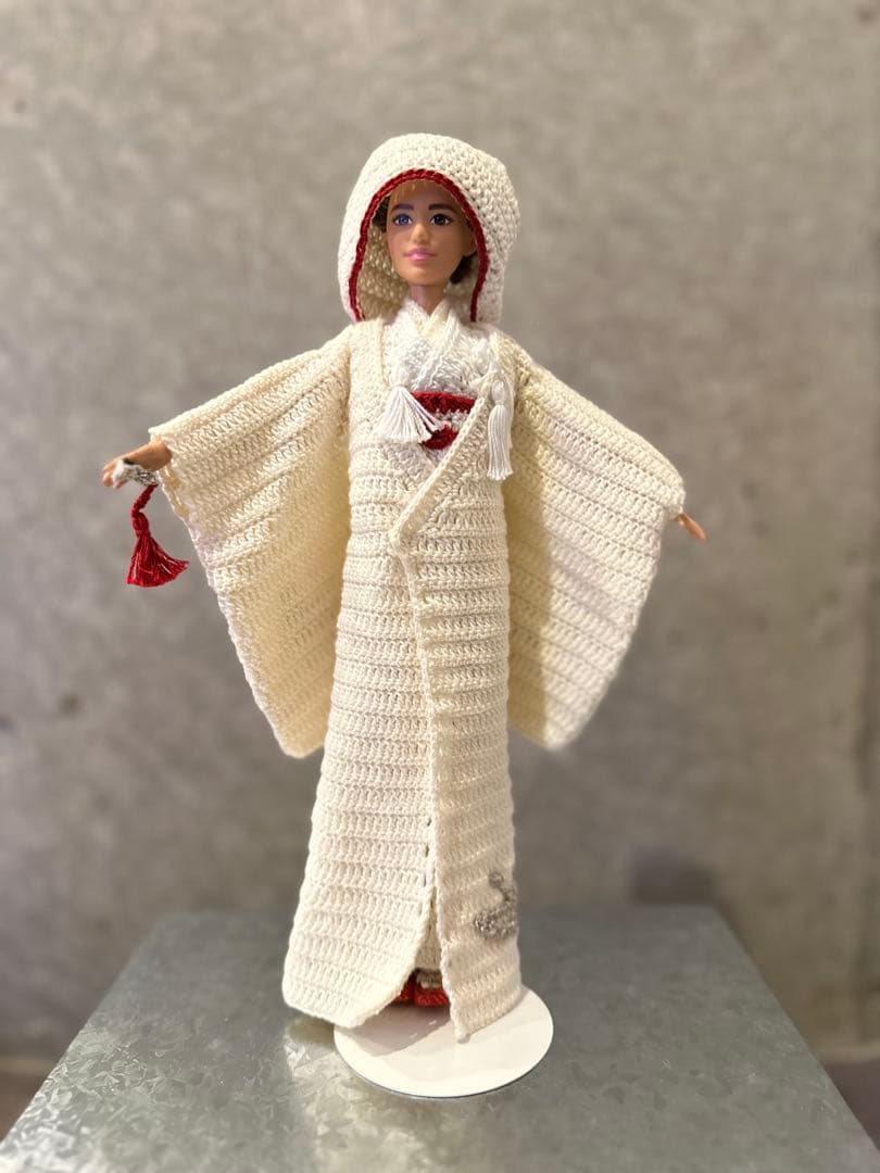 結婚式 和装バービー Handmade Wedding Kimono Dolls