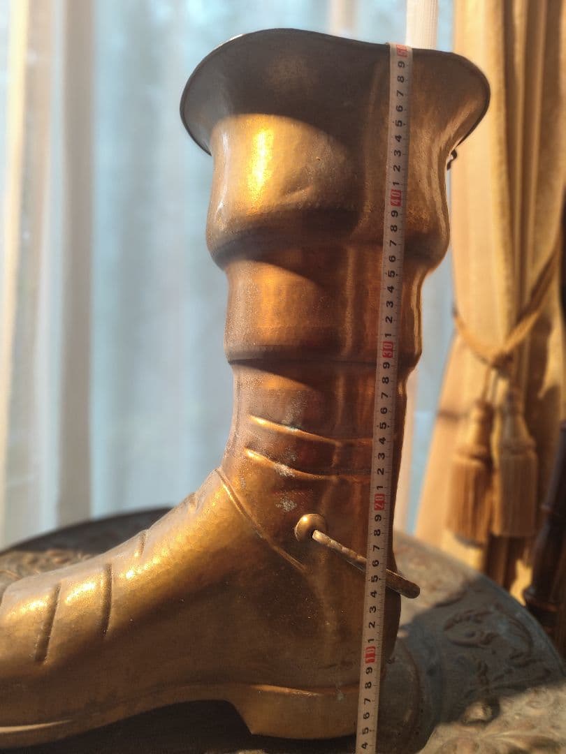 傘立て　銅　真鍮　ブロカント　　ウエスタンブーツ　アンティーク　ヴィンテージ