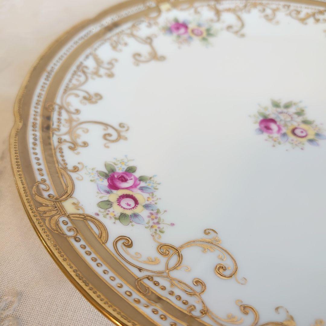 オールドノリタケ 薔薇絵 大皿 金盛 オールドノリタケ オールド