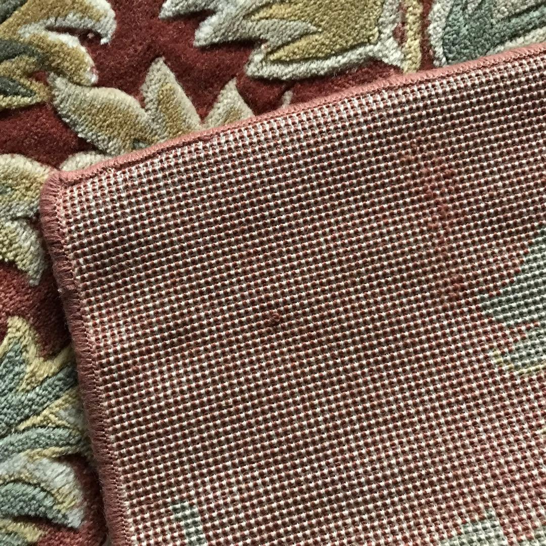 花柄 和風 ラグ ラグマット 段通 絨毯169×241.5cm ローズ