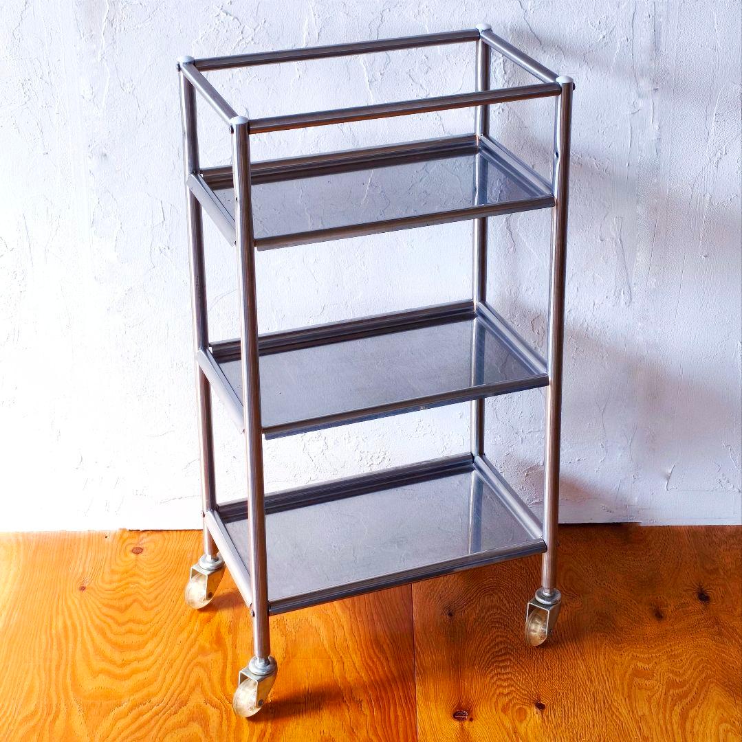 OLD IKEA　ステンレス　シェルフ　ラック　ワゴン　4WAY　オールドイケア