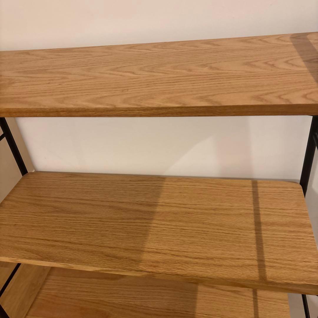 NOCE 天然木×アイアン オープンシェルフ 三段