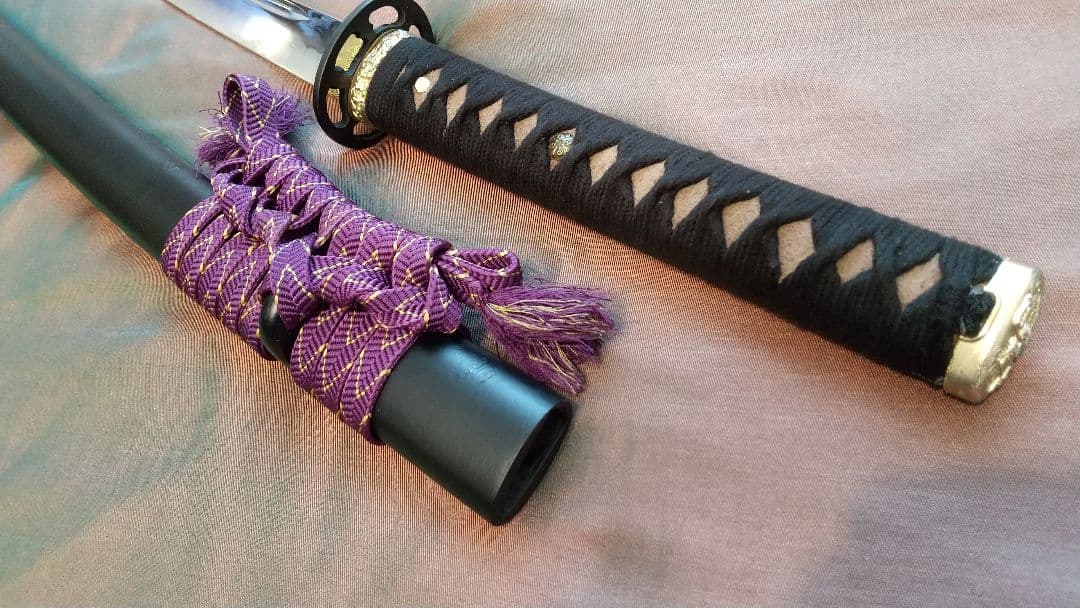 【二尺四寸二分】 居合刀 樋入り 長刀 透かし鍔 模造刀 武具 拵え 日本刀