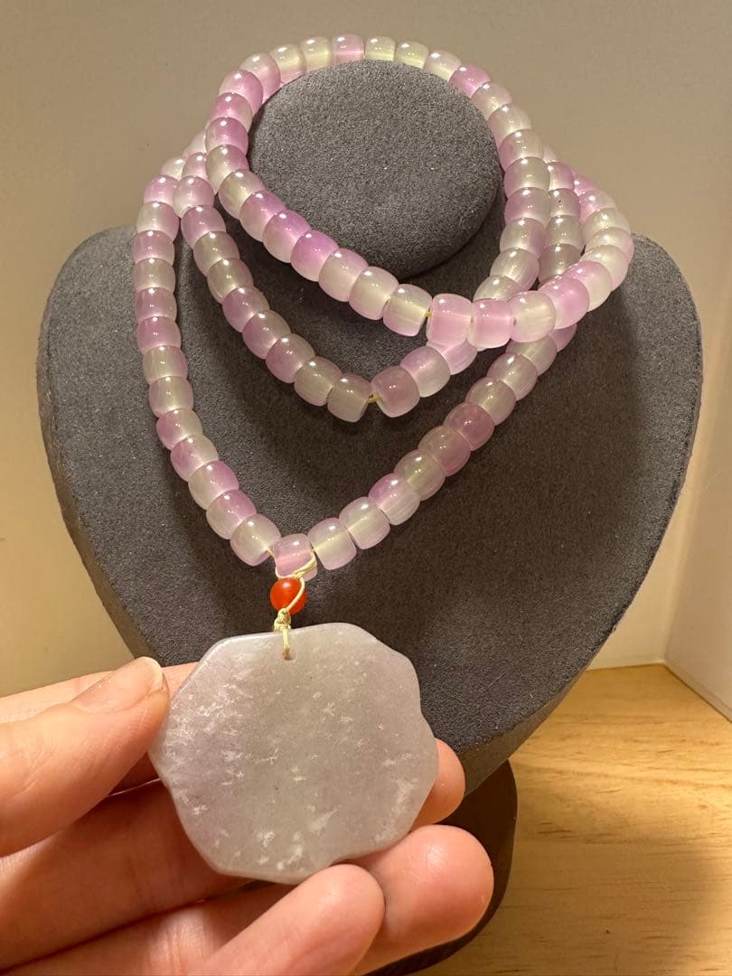 紫玉薔薇ペンダント　シャー太翠