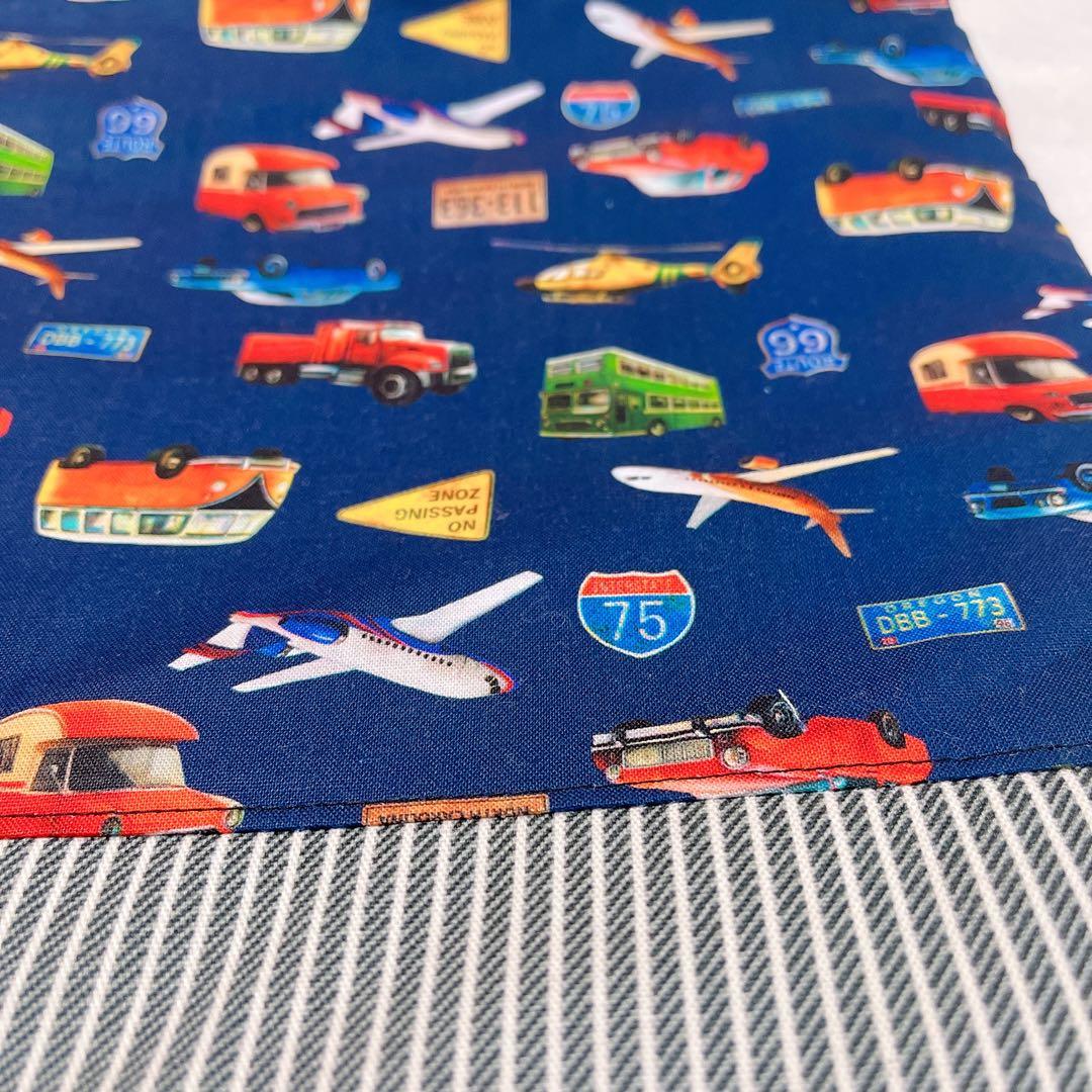 マチ付きレッスンバッグ ハンドメイド キルティン男の子 乗り物