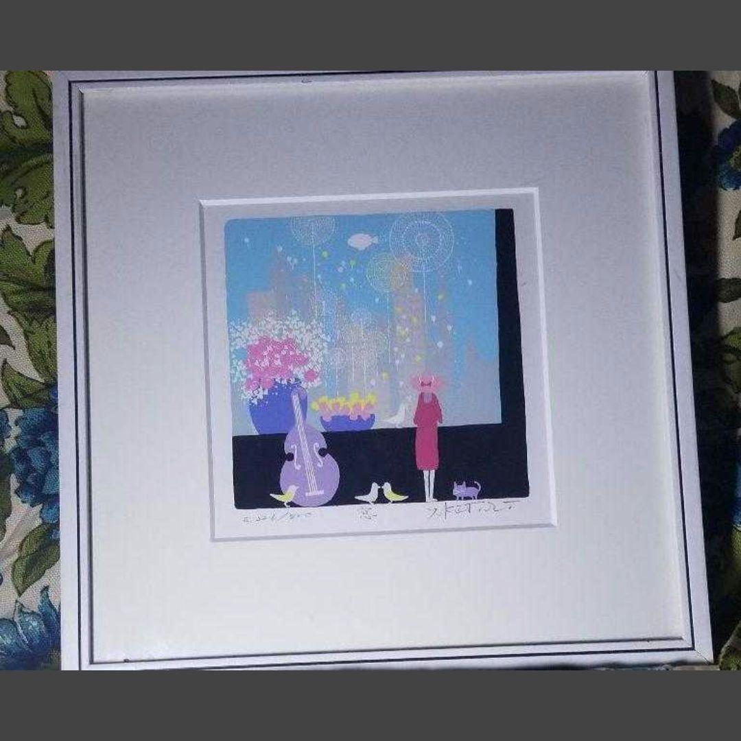 吉岡浩太郎　シルクスクリーン　窓　 真作