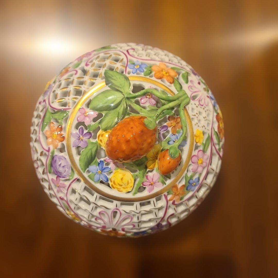 【大幅値下げ】Herend　ファンタジー透かしボンボニエール