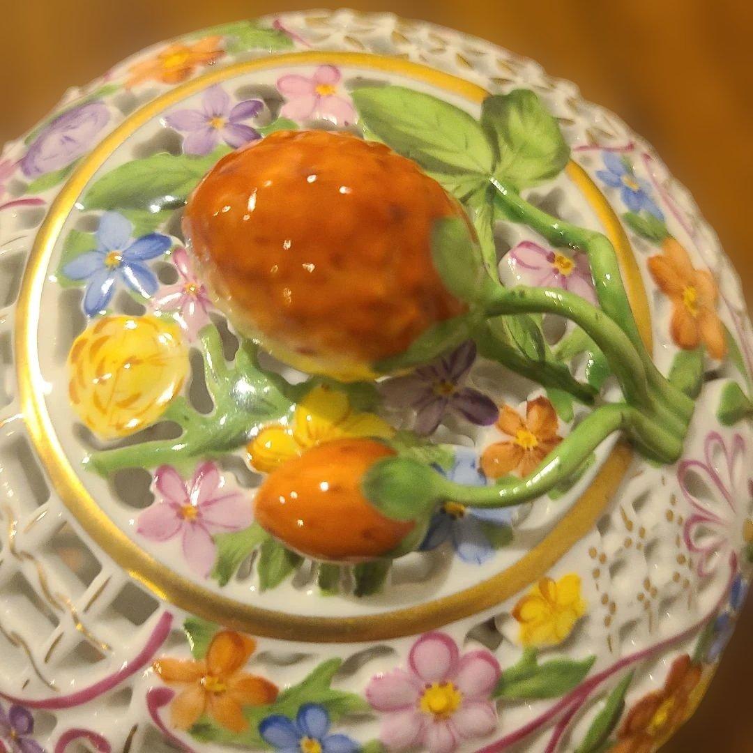 【大幅値下げ】Herend　ファンタジー透かしボンボニエール