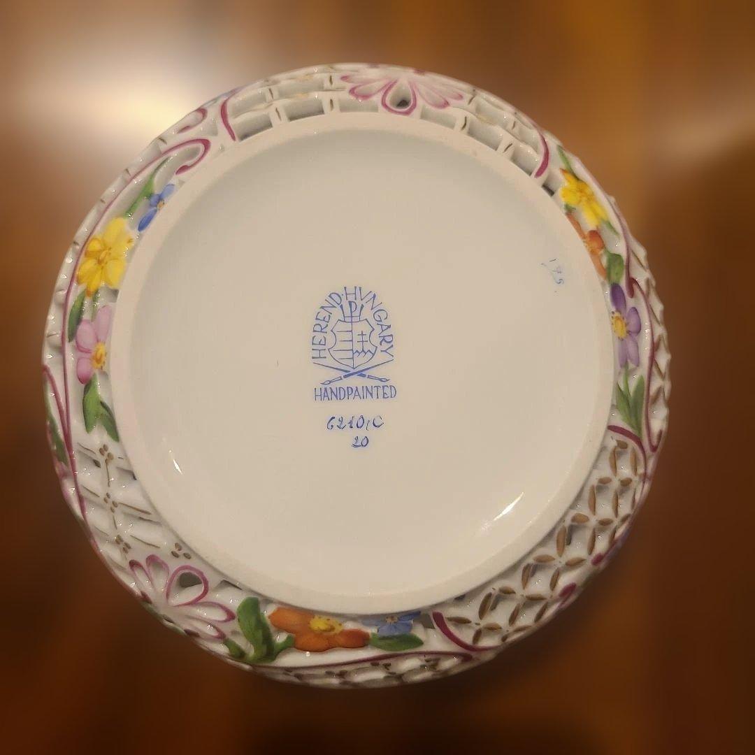 【大幅値下げ】Herend　ファンタジー透かしボンボニエール