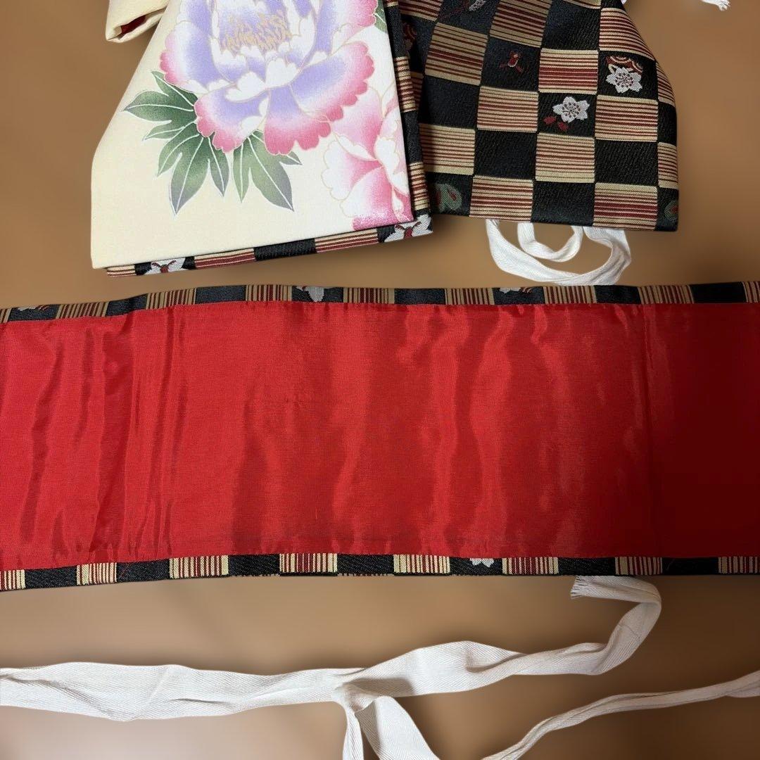 七五三　7歳　着物セット　紫　蝶々