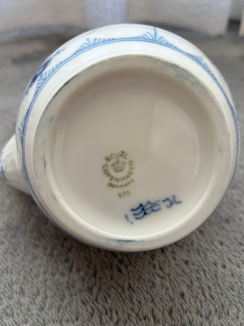 ロイヤルコペンハーゲン ブルーフルーテッド　急須、湯呑み5客セット