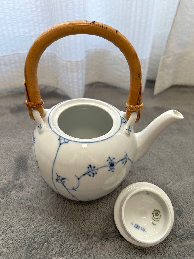 ロイヤルコペンハーゲン ブルーフルーテッド　急須、湯呑み5客セット