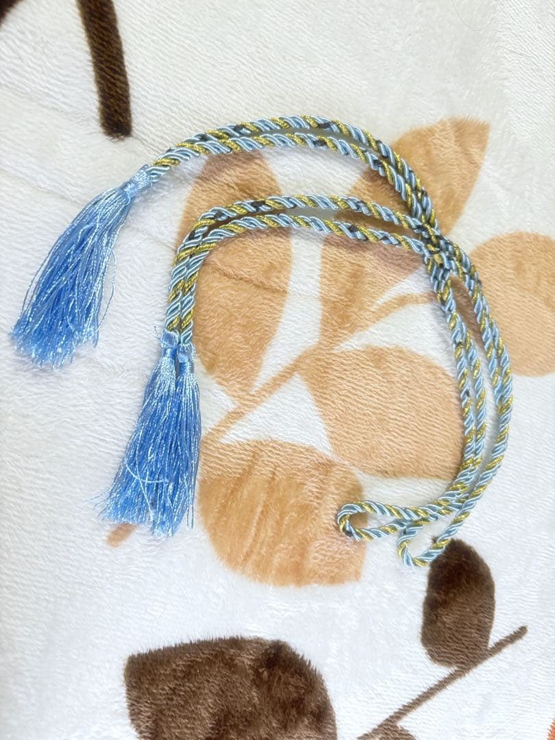 水色 遮光カーテン 2枚 タッセルセット 姫系 ロリータ