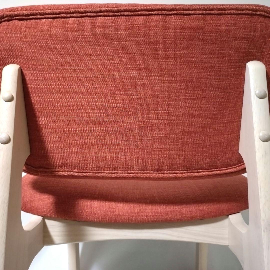 ニトリ　NITORI　リラックス ワイド チェア　オレンジ　ファブリック