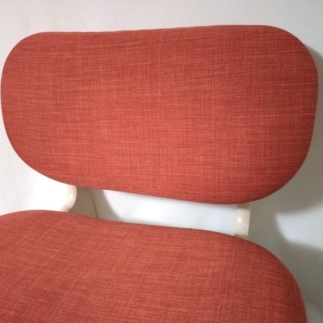 ニトリ　NITORI　リラックス ワイド チェア　オレンジ　ファブリック