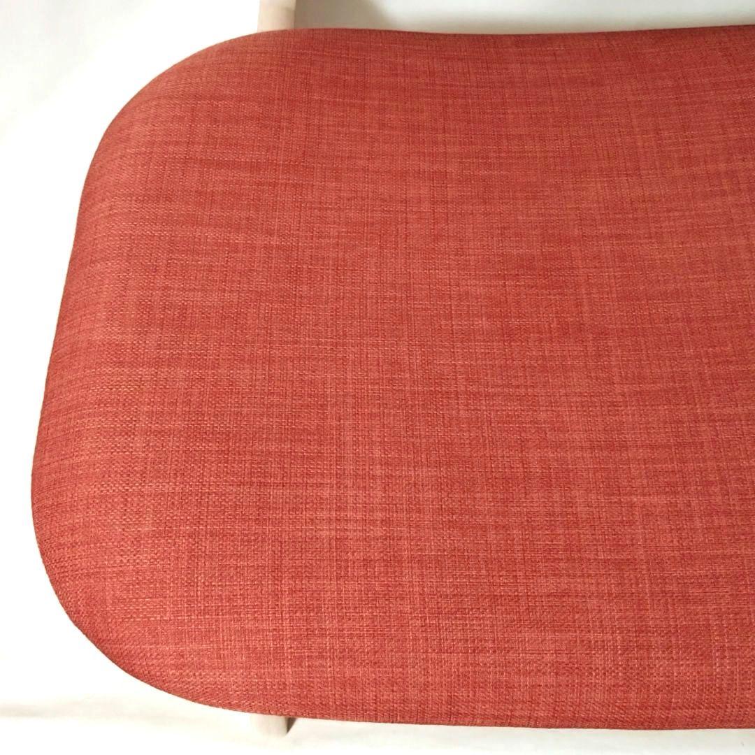 ニトリ　NITORI　リラックス ワイド チェア　オレンジ　ファブリック