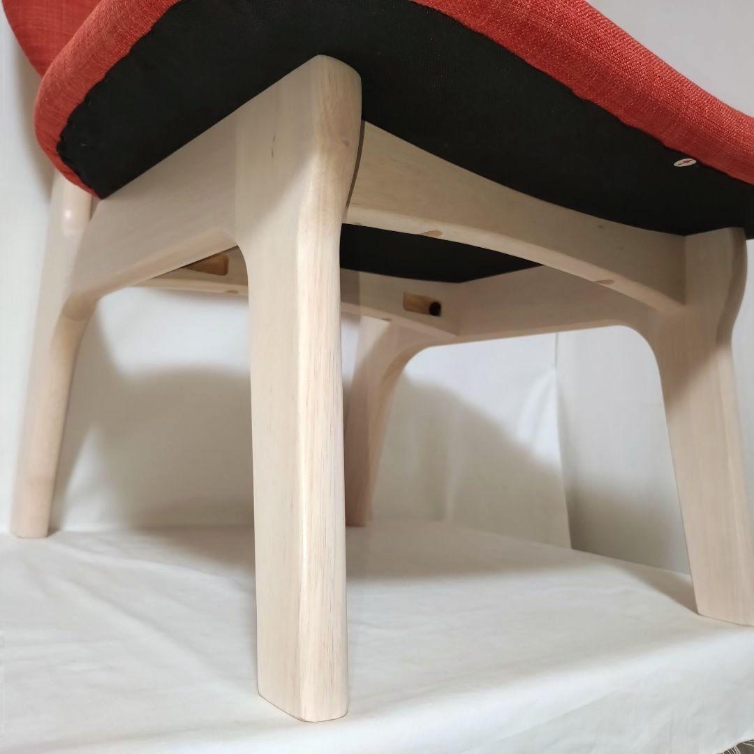 ニトリ　NITORI　リラックス ワイド チェア　オレンジ　ファブリック